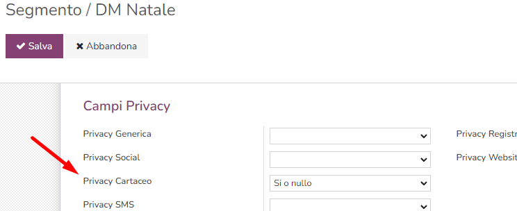 Regola privacy